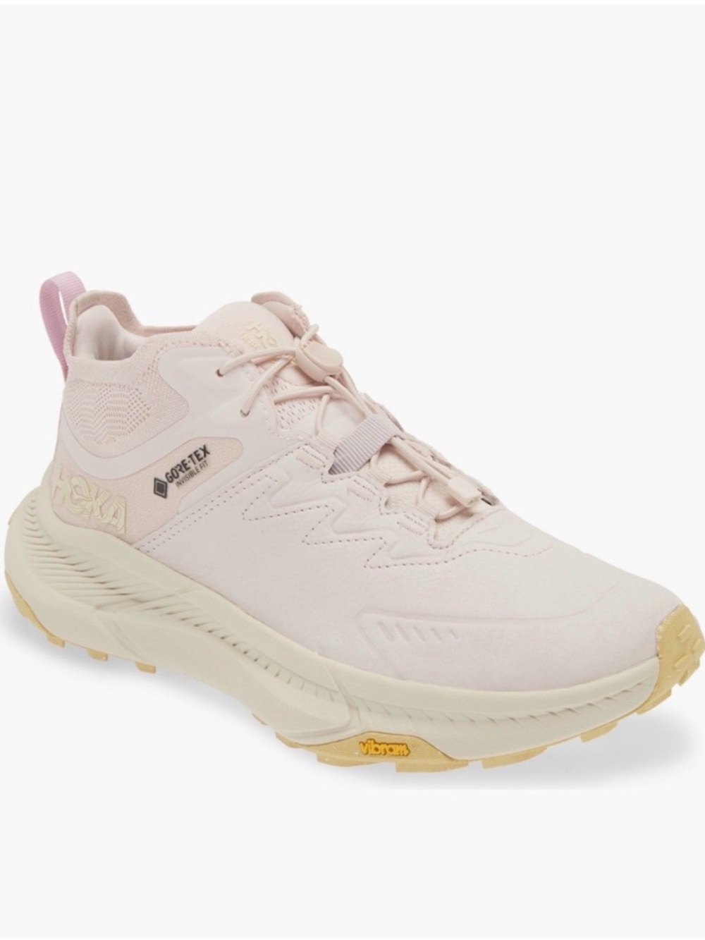 Hoka Women’s Pale Pink GTX Trail Sneaker with Cream Sole size 8 NWOT